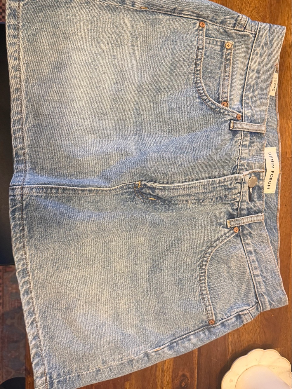 Denim Forum Light Blue Denim Mini Skirt - Picture 4 of 5